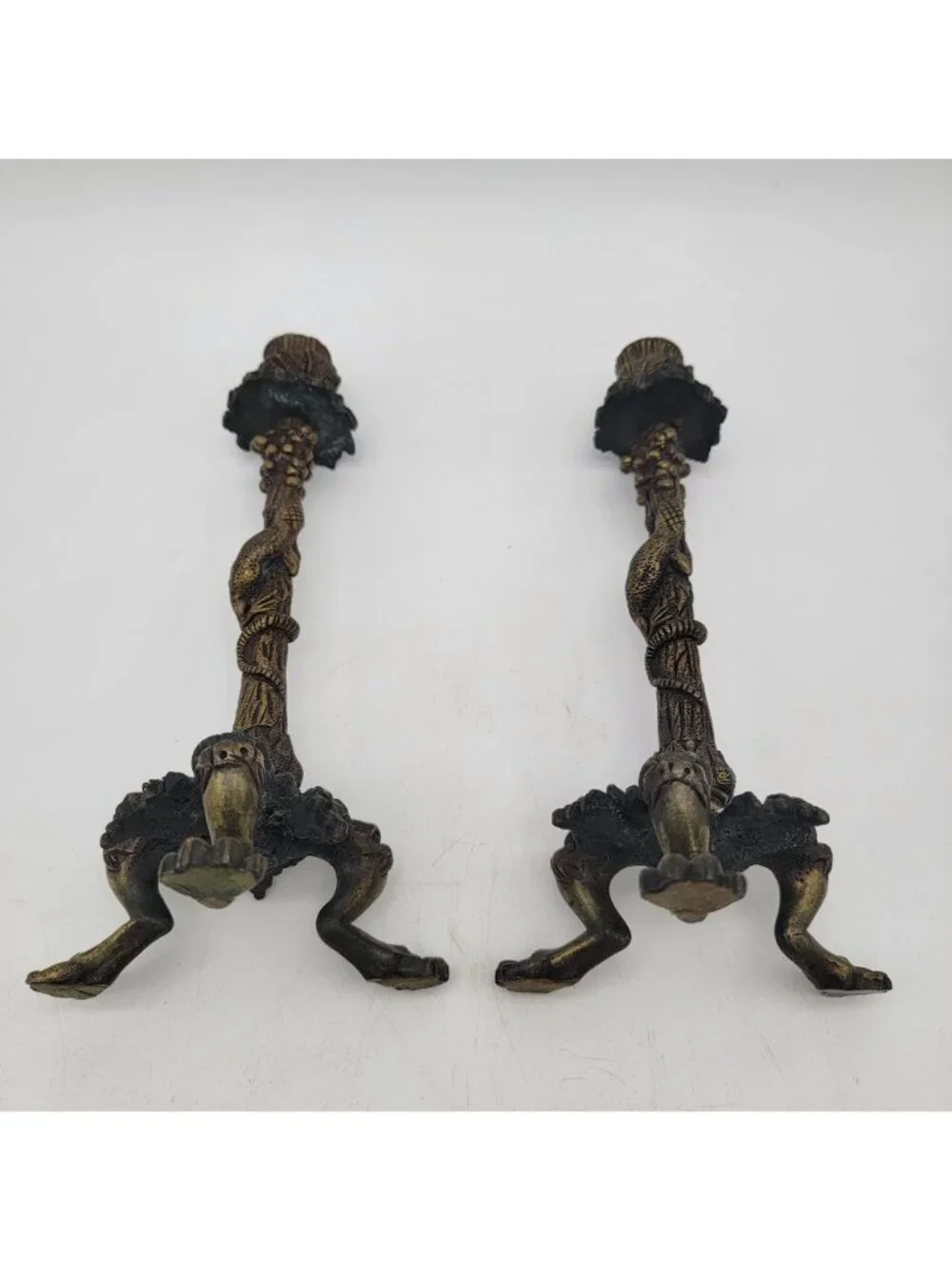 Antique Delafontaine Louis XVI Style France Bronze Candlesticks